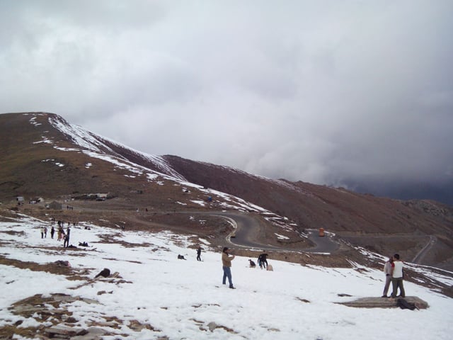 Babusar Top turns white in May