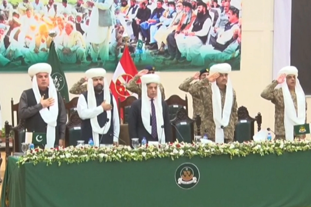PM Shehbaz, Field Marshal Munir vow to crush Indian-sponsored terror in Balochistan at grand jirga